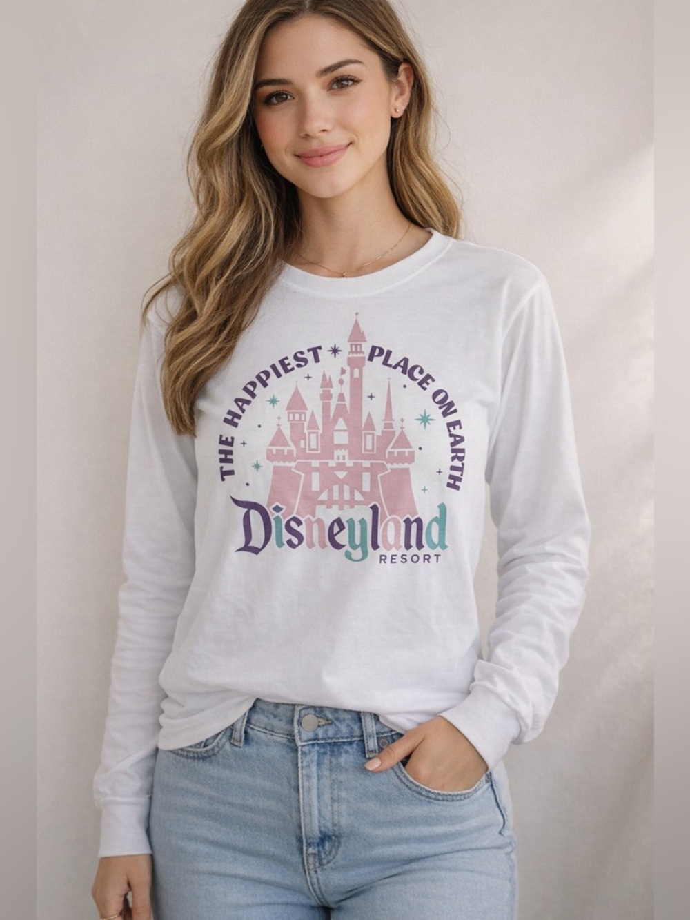 Disneyland Resort Long Sleeve Graphic Tee Small NWT Disney Parks
